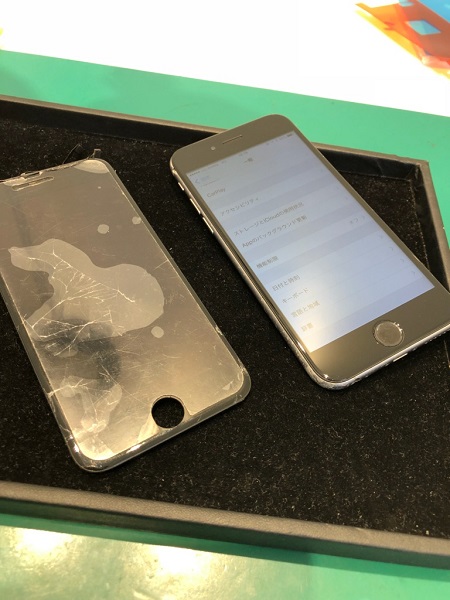 iPhone6s 液晶画面割れ　修理実績