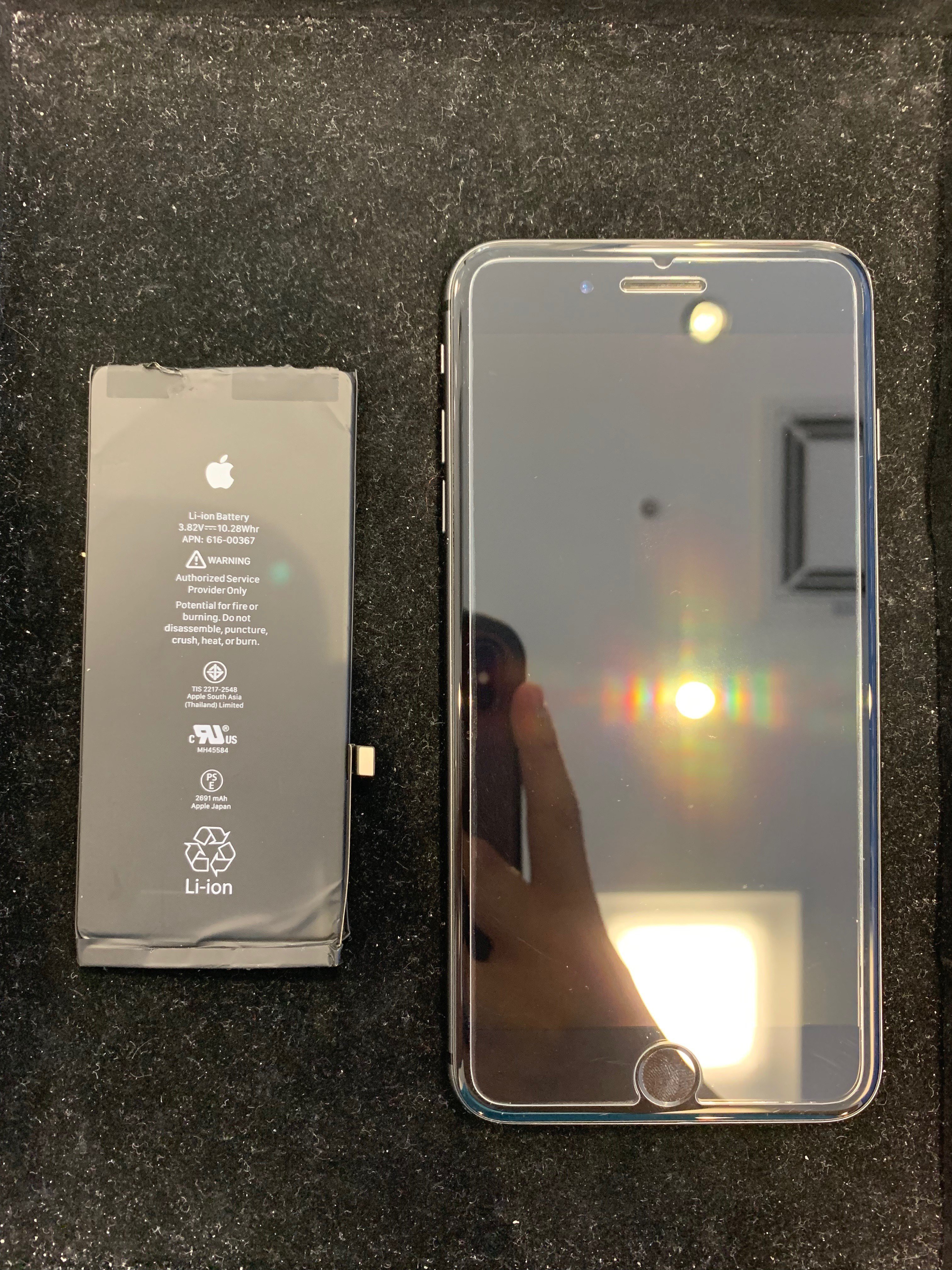 修理実施のご連絡⭐iPhone8+バッテリー交換です！(*^^*)