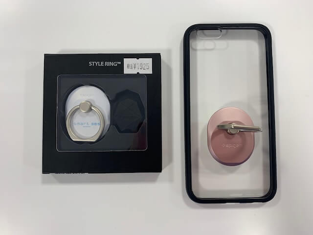 【1,000円均一】女性や手の小さい方にピッタリ！iPhone落下防止リング『STYLE RING ver.smart365』