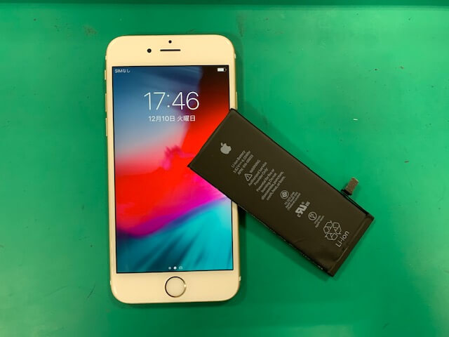 寒い時期は要注意！iPhone6のバッテリー交換修理！