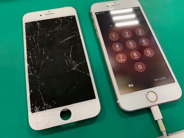 割れると危険！？iPhone7の画面交換修理！！